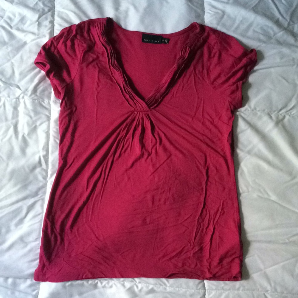 The Limited - Pink short sleeve shirt.